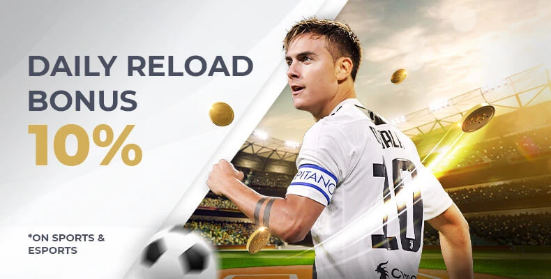 20% Daily Reload Bonus for Slots & Fishing